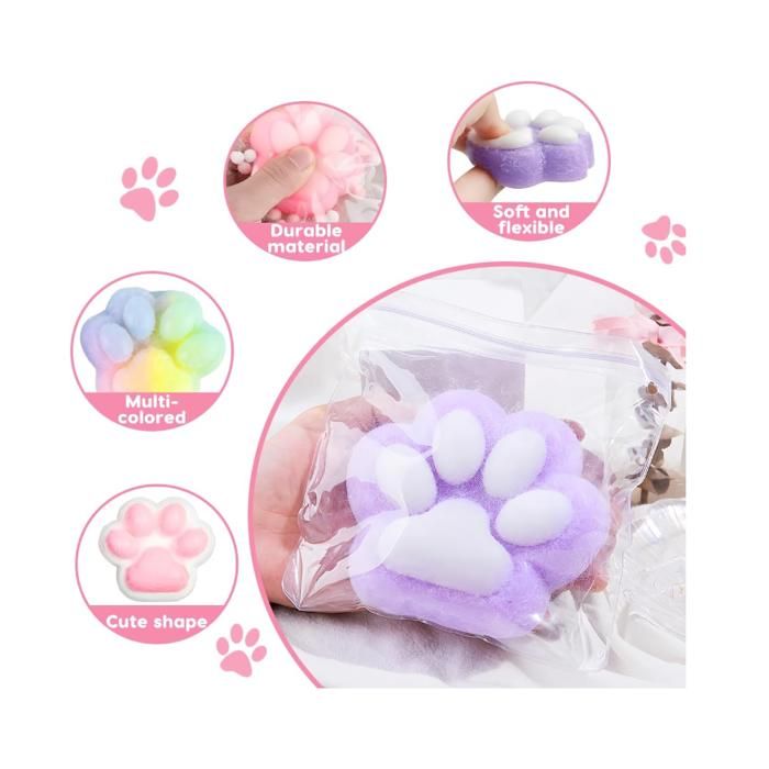 Lot 2 Jouets Sensoriels Lot De 2 Fidget Toys Patte De Chat Anti Stress – Soulage L'Anxiété Et La Tension Lot 2 Jouets Sensoriels Lot De 2 Fidget Toys Patte De Chat Anti Stress – Soulage L'Anxiété Et La Tension