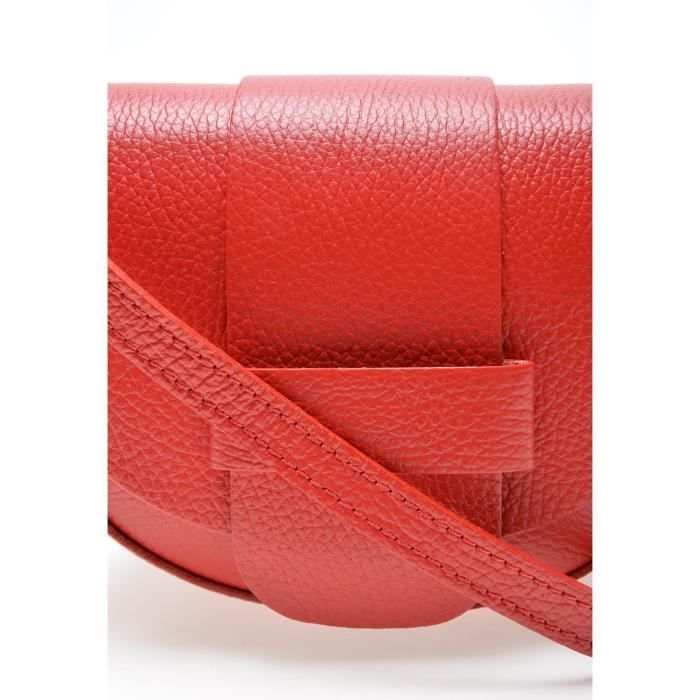 AW22 MG 1796T Sac main Mangotti Cuir de vache UNI Rouge