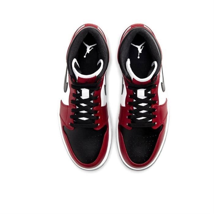 Basket Air JordanX 1 Mid Gym Red Homme 554724 069 Rouge Cdiscount Chaussures
