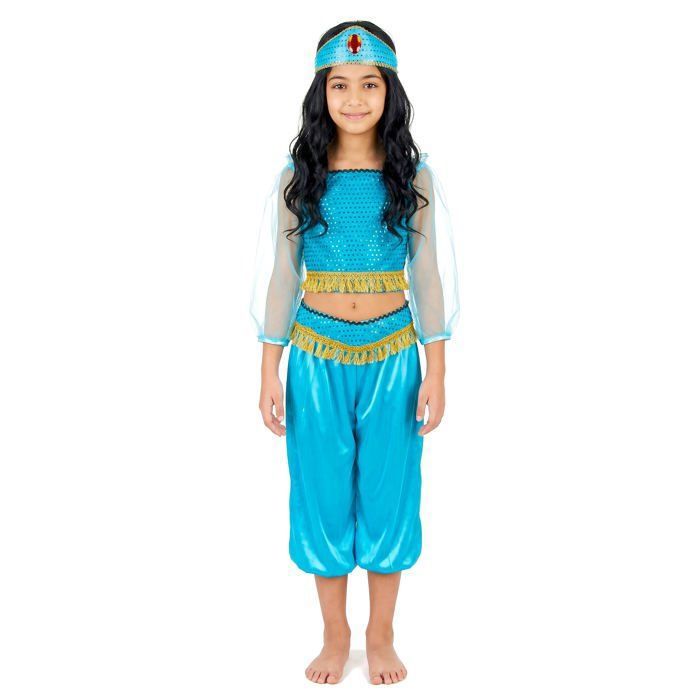 Costume Jasmine Enfant Robe De Princesse D'Halloween Nouvelle Princesse Jasmine Aladdin Costume Danseuse Orientale Fille