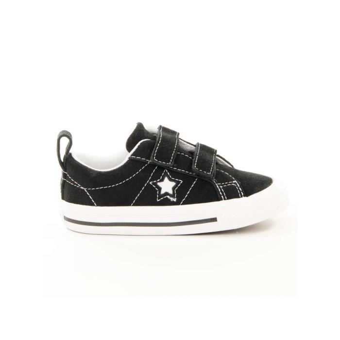 Basket Converse Garcon One star 2v ox CONVERSE Noir Synthetique Scratch classic Noir Cdiscount Chaussures