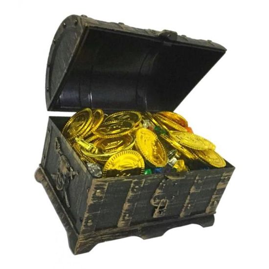 Coffre De Tresor Pirate Juex D Enfants Avec Rempli De Paquet De Decoration Achat Vente Figurine Decor Gateau Cdiscount
