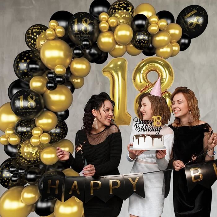 Décoration Gâteau Anniversaire 18 Ans - Happy Birthday 18th Cake Topper Avec