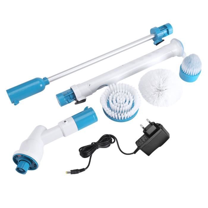 Brosse De Nettoyage électrique Rotative 360° - 3 Têtes Interchangeables, 2 Vitesses (220 Et 390 RPM) - IPX7 étanche - Pour Salle De Bain, Cuisine, Sols