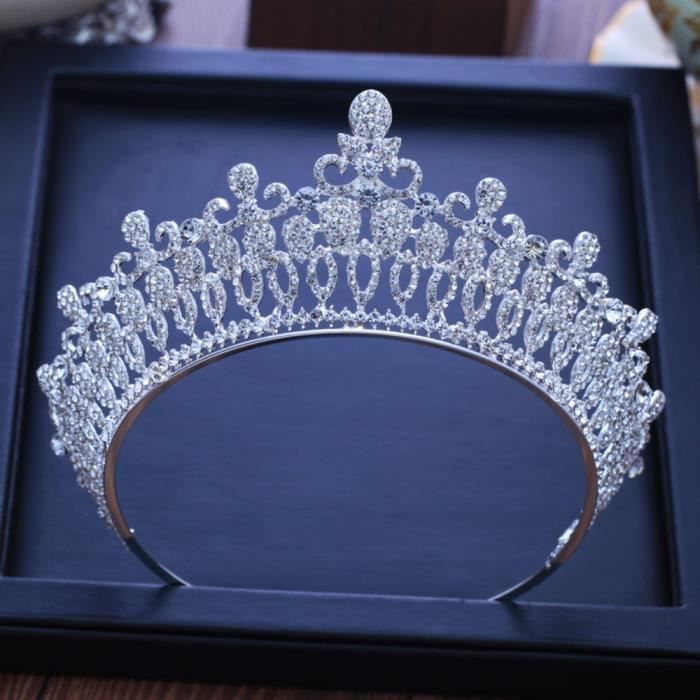 Couronne Princesse Enfant & Diadème Femme - Cristal Blanc Brillant - Parfait Pour Mariage, Fête Ou Photo