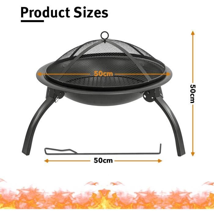 Acheter Brasero bol à feu Feet & Handle 80 cm acier cort Acheter Brasero bol à feu Feet & Handle 80 cm acier cort