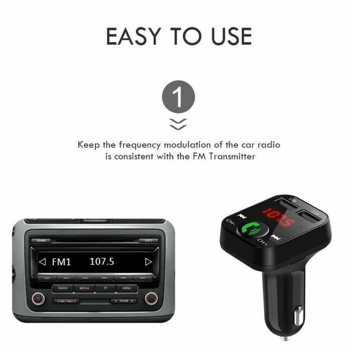 TRANSMETTEUR FM DE VOITURE X6 sans fil Bluetooth 4.2 prise jack 3,5 mm AUX  Audio stéréo maison adaptateur récepteur de voiture