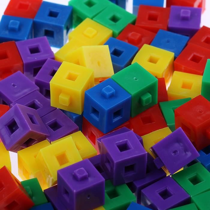 Jeu de construction cubes colorés 100 pièces