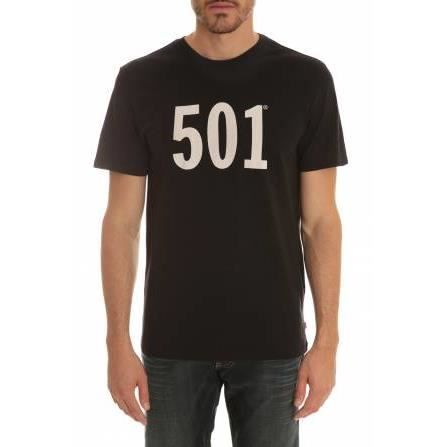 LEVI S T Shirt avec logo sur l avant Noir Rouge Homme
