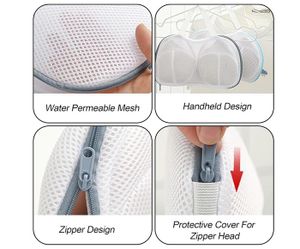 Sac Lavage Lingerie Machine Lot De 3 Sacs à Linge Kayser - Pour Lingerie, Soutiens-gorge, Lavage Machine, Bleu Sac à Vêtements Délicats Portable Et Pliable
