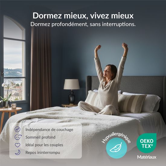 Matelas Perfectsleep 90x190 cm - Technologie Blue Latex et Mousse HR - Réversible - 7 zones - Excellent Confort - Maison Matelas Perfectsleep 90x190 cm - Technologie Blue Latex et Mousse HR - Réversible - 7 zones - Excellent Confort - Maison