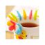 Lot De 5 Porte-sachets De Thé En Silicone Forme Lapin - Multicolores, Pour Tasses, Marqueur De Verre