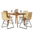Ensemble table VERONE en bois d'acacia FSC et 4 chaises de jardin - 50-0