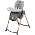 Bébé Confort Chaise Haute Minla Essential Grey, évolutive, réglable sur 6 positions, de la naissance à 6 ans.-0