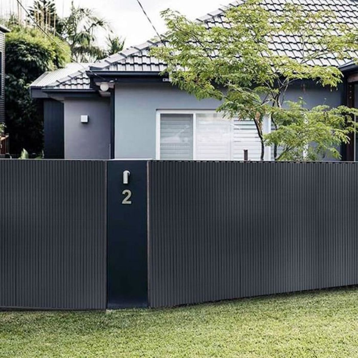 Orolay Brise-Vue en PVC Couverture de clôture Protection visuelle pour Jardin 19 cm x 35 m avec 20x Clips de Fixation Vert 