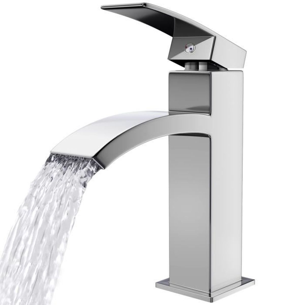 GENBONS Robinet Cascade Salle De Bain En Acier Inoxydable 304 – Mitigeur Lavabo Monocommande, Design Moderne Et Élégant