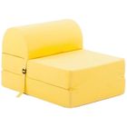 JARDINDECO Chauffeuse unie en coton jaune