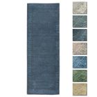 Tapis Salon Poils Courts Bleu - TESSO LIVING - Vintage - Lavable - 80x290 cm