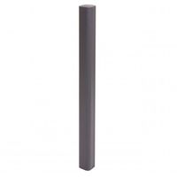 Poteau en aluminium Sarthe clôture WPC, poteau pilier, système enfichable ~ 98cm, gris