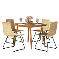 Ensemble table VERONE en bois d'acacia FSC et 4 chaises de jardin - 50