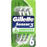 Gillette Sensor3 Peaux Sensibles Rasoir Jetable Pour Homme, x6