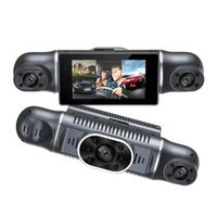 Caméra de Voiture à 3 Canaux 1080P Grand angle de 170° avec 3" Écran LCD Capteur G Vision nocturne