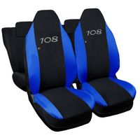 Lupex Shop Housses de siège auto compatibles pour 108 Noir Blue Clair