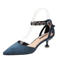 Chaussures Basses Pointues À Talons Hauts Femme - FUNMOON - Bleu marine - Talon Fin - Hauteur du talon 5cm