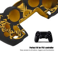 Qiilu étui pour manette ps4 Coque en silicone souple Skin Grip Shell Cover pour Sony Playstation 4 PS4 Controller Jaune