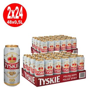 BIERE 2 x bière Tyskie Pils Gronie de Pologne 24x0,5L = 