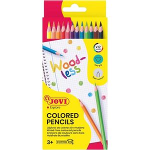 CRAYON DE COULEUR Lot de 12 crayons de couleur Woodless, Forme ergon