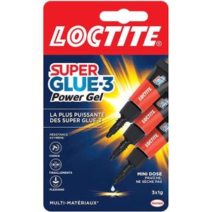 COLLE - PATE ADHESIVE Super Glue-3 Power Gel Mini dose, colle forte enri