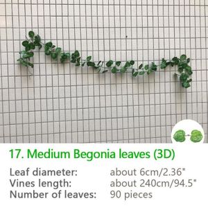 FLEUR ARTIFICIELLE Décoration florale,Lierre artificiel suspendu en soie, 2.4M, guirlande de feuilles de vigne, plantes vives, - Type Number 17