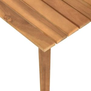 TABLE BASSE JARDIN  Table basse de jardin - EJ.LIFE - Bois d'acacia massif huilé - 60x60x36 cm