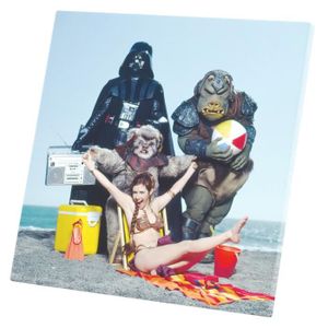 TABLEAU - TOILE Tableau Décoratif  Carrie Fisher Bikini Plage Dark