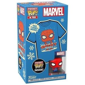 FIGURINE - PERSONNAGE Pocket Pop! & Tee - Marvel - Holiday Spiderman Taille Xl