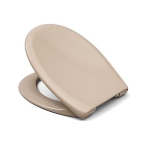 Fixation facile Beige Charnières robustes Finition de haute qualité Abattant WC 