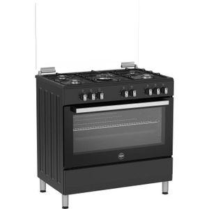 Cuisinière Piano de cuisson 5 foyers gaz inox 90x60cm Four Catalyse  Gazinière 104L - GLEM - Cdiscount Electroménager
