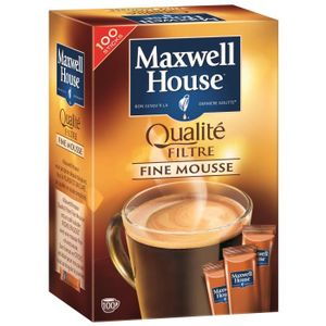 CAFÉ SOLUBLE MAXWELL HOUSE Fine mousse - 100 dosettes