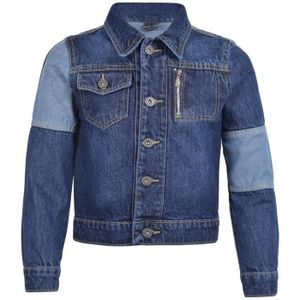 VESTE Enfants Veste Manteau Jeans Manche Bleu Clair  Lon