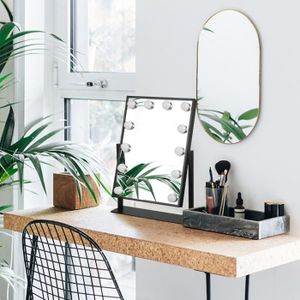 Miroir maquillage 12 led - Cdiscount