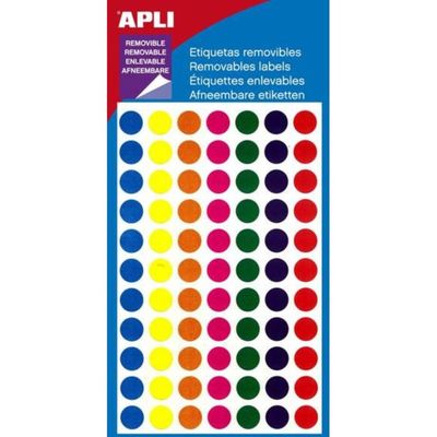 APLI Kids Gommettes Mosaïques En Rouleau Rouge Orange Jaune - 2460 Gommettes Repositionnables