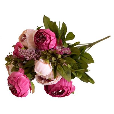 Maison De Mariage Décoration De Fête Peony European 1 Bouquet Fleurs Artificiellesrouge