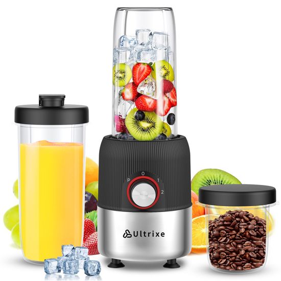 Petra NutriMax Mixeur Blender 1000W - Smoothies Jus Soupes 2 Gobelets Sans BPA 800ml 1L