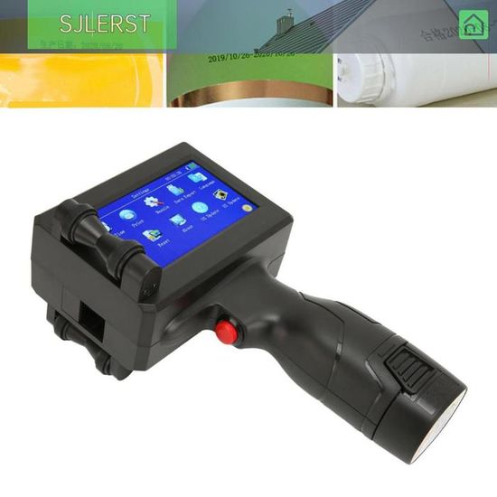 Déterminer l'imprimante à jet d'encre portable, imprimante de code à jet d'encre, écran tactile LED 4.3 pouces, encre à séchage rapide