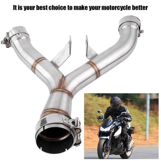 Catalyseur D'Échappement Moto En Acier Inoxydable - Universal 42x50mm - Réduction Bruit Et Anti-Rouille