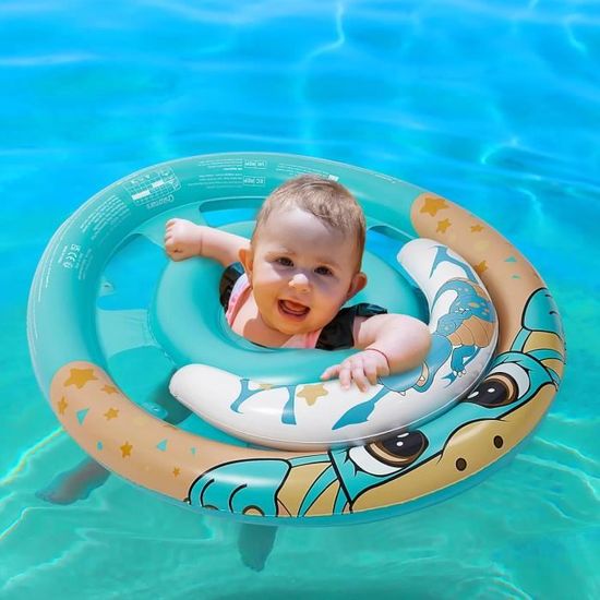 YOUYIKE – Bouée Bébé Requin Avec Pistolet à Eau – Siège Gonflable Pour Piscine – 3-6 Ans