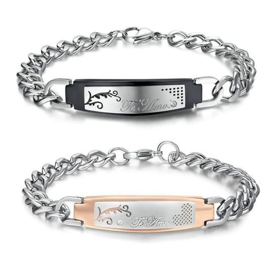 Alliances Couple ANAZOZ Acier Inoxydable Plaqué Or 6mm - Avec Zirconium - Pour Mariage Ou Anniversaire