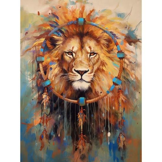 5D DIY Diamond Painting Kit Completo, Leone animale Grandi