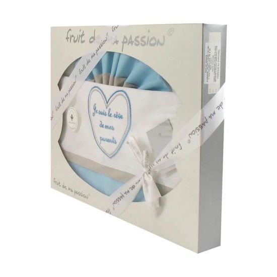Coffret Naissance Sortie De Bain Gris "Je Suis Le Rêve De Mes Parents" - Fruit De Ma Passion